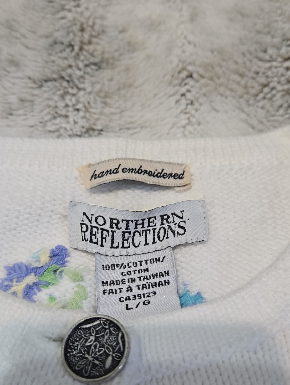 Vintage Embroidered Flower & Insect Cardigan - Picture 9 of 9